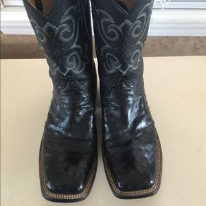 Rios of Mercedes Full Ostrich Boots 8 1/2 D
